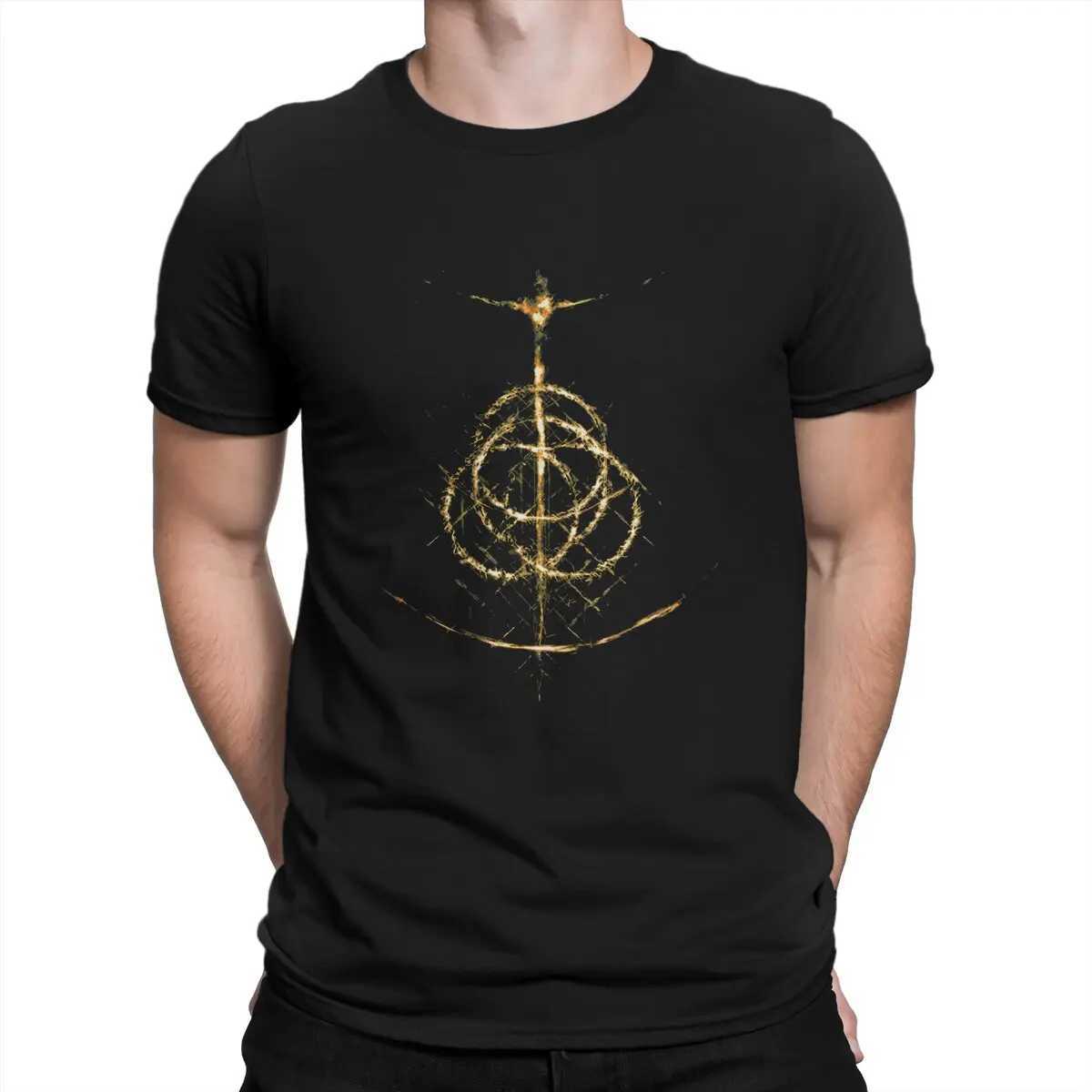 High Quality Ring light T-shirt mens dark soul awesome cotton T-shirt O-neck short sleeved T-shirt gift creative top T250108