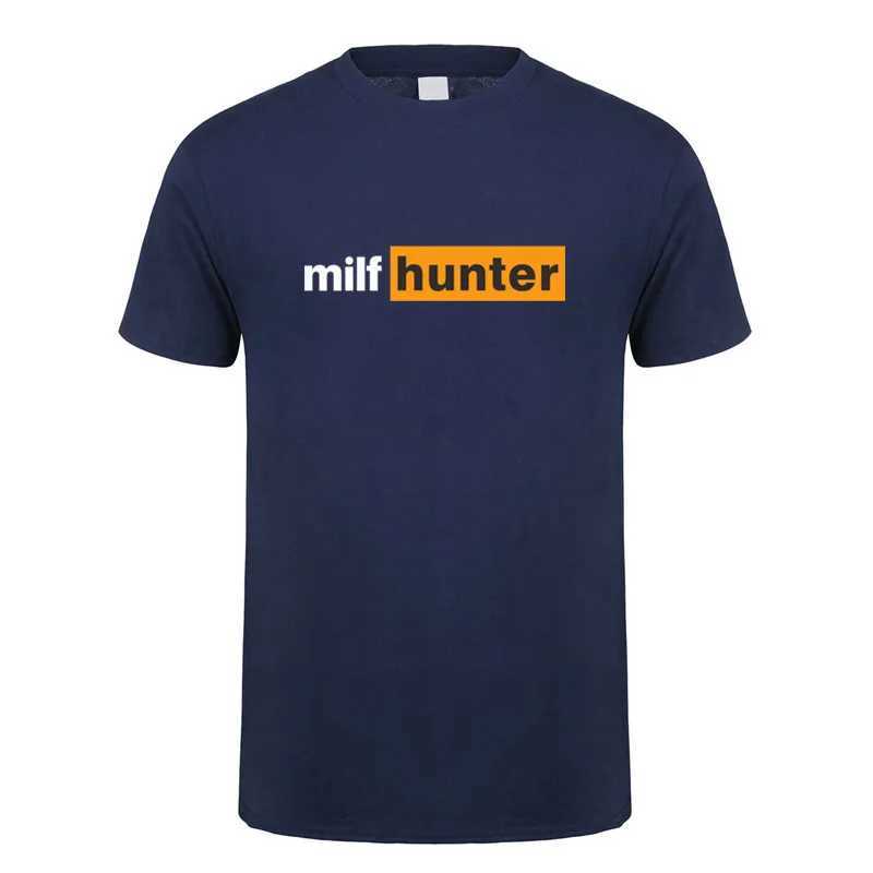 Milf Hunter T-shirt Summer Womens Short Sleeve Fun Birthday Gift Classic T-shirt Cotton T-shirt Top OT-010 M250108