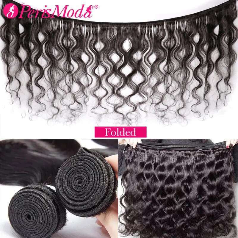 Perismoda Body Wave Human Brazilian Weaving Natural Black 3 4 Bundles Deal Virgin 30 Inch Raw Hair
