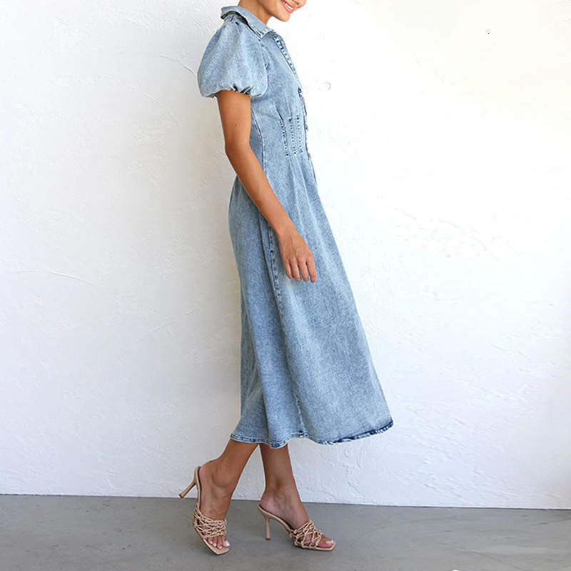 dresses for woman prom dresses 2025 2025 autumn and winter independent station short sleeved distressed casual style shirt denim long dres