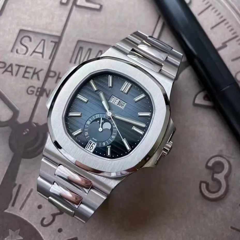 Mens Watches Men Watch Automatic Mechanical Movement Watch for Man 5980/5726 SS Band Business Sports Solid Clasp President