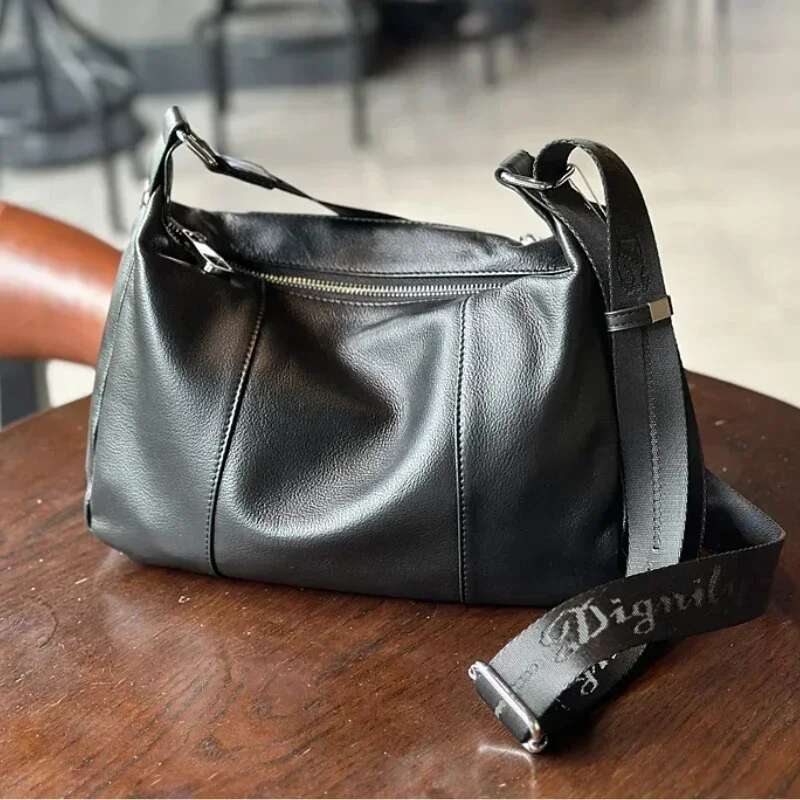 High Quality Ladies' Shoulder Versatile Natural Cowhide Messenger Bag Women's Casual Leather Handbag Large Capacity