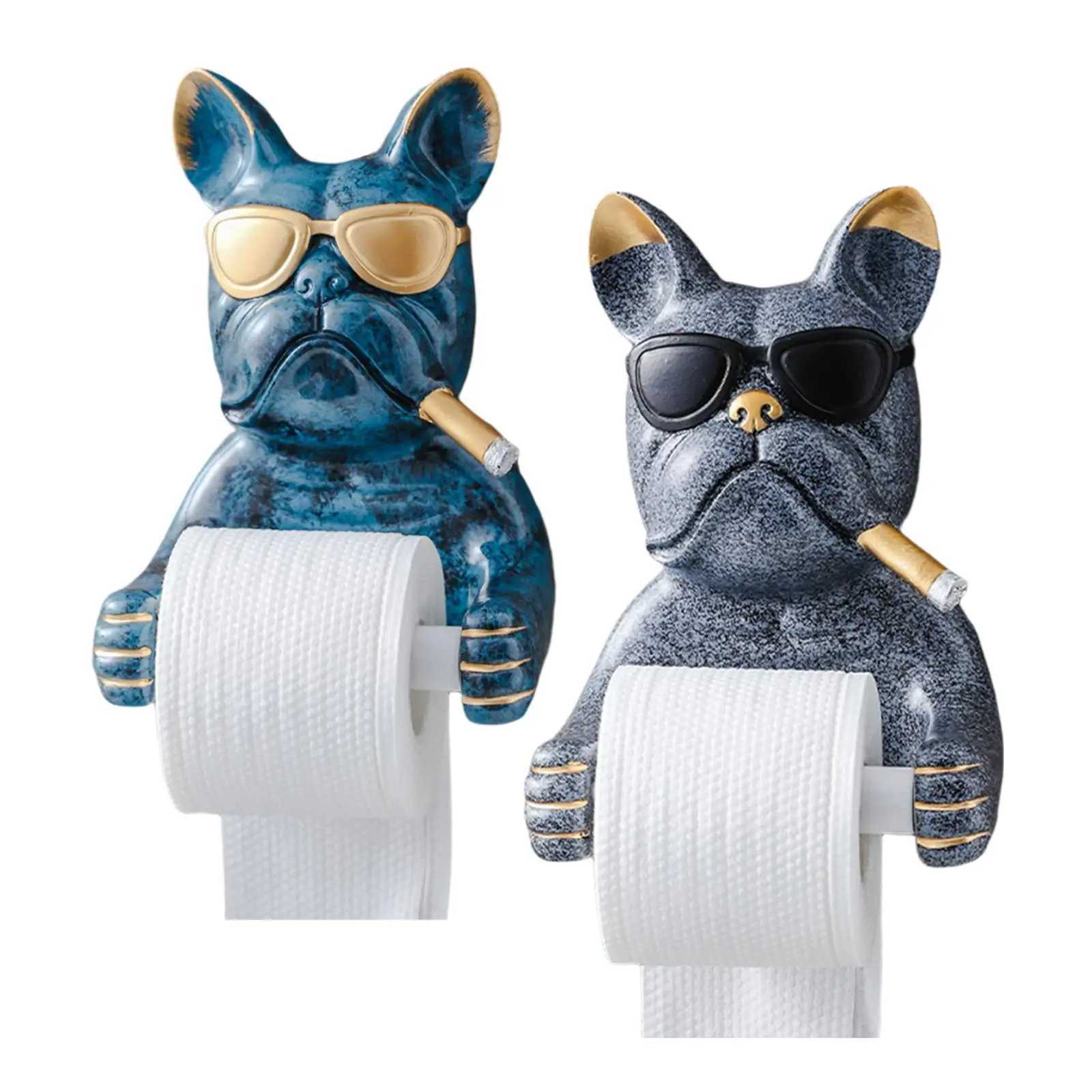 Cartoon hanging punch press - paper holder organizer dog statue used for Washro kitchen hotel organization decoration Y250107