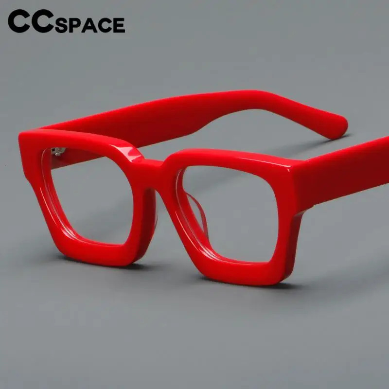 56992 Vintage Universal Prescription Spectacles Frame Lady Square Acetate Optical Glasses Frames Trend Transparent Eyewear 250107