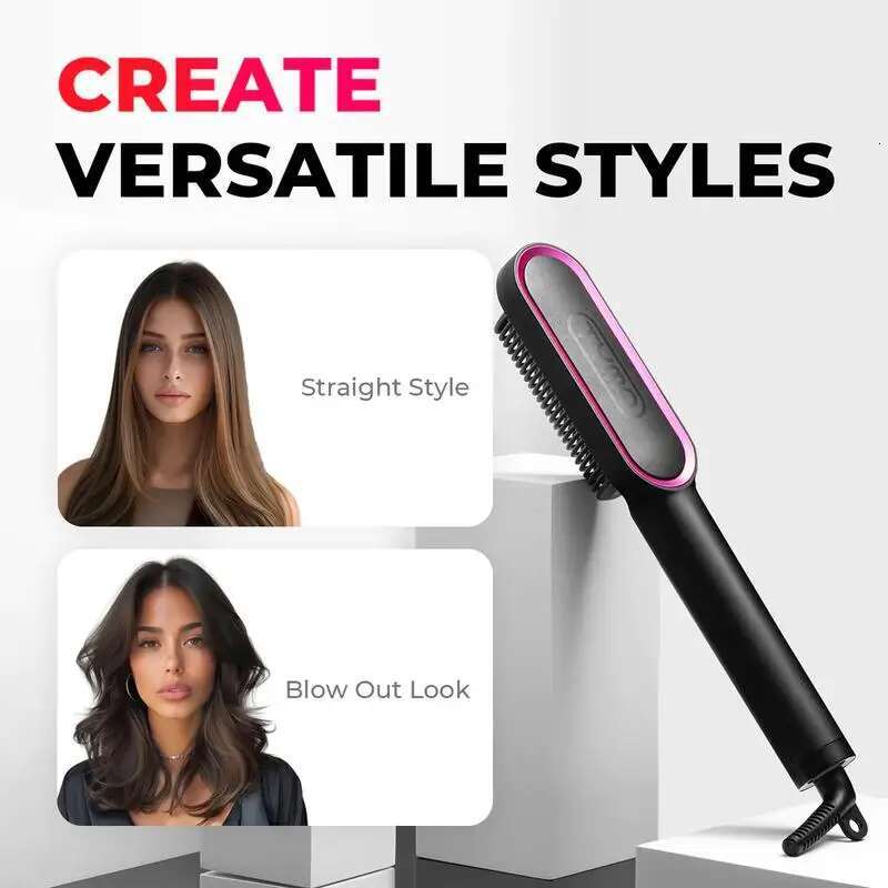 TYMO RING - Ultimate Straightener Comb Styg Tool with 5 Temp Settings & Dual Voltage Comfort Salon Hair waver