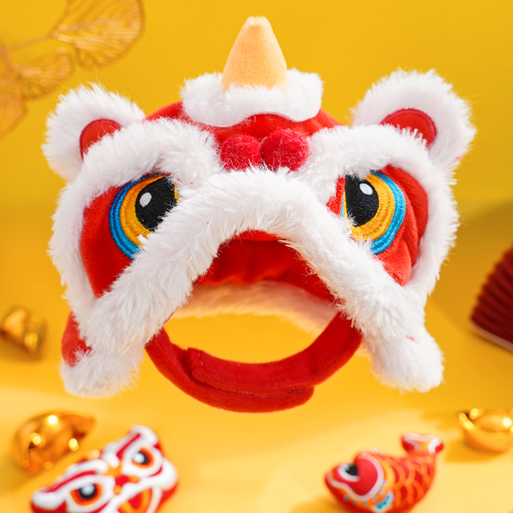 Autumn and winter warm pet dog funny cat New Year tiger hat head set headdress supplies wholesale