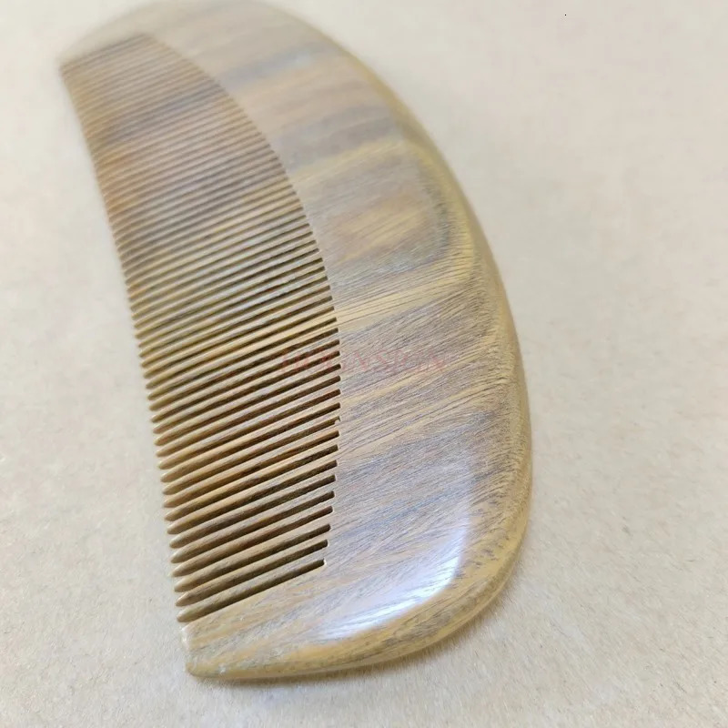 Green Sandalwood Super Dense Comb Tweezer Tweezers To Dandruff Tooth Combs Mini Portable Male Children Small Wooden Hairbrush 250107