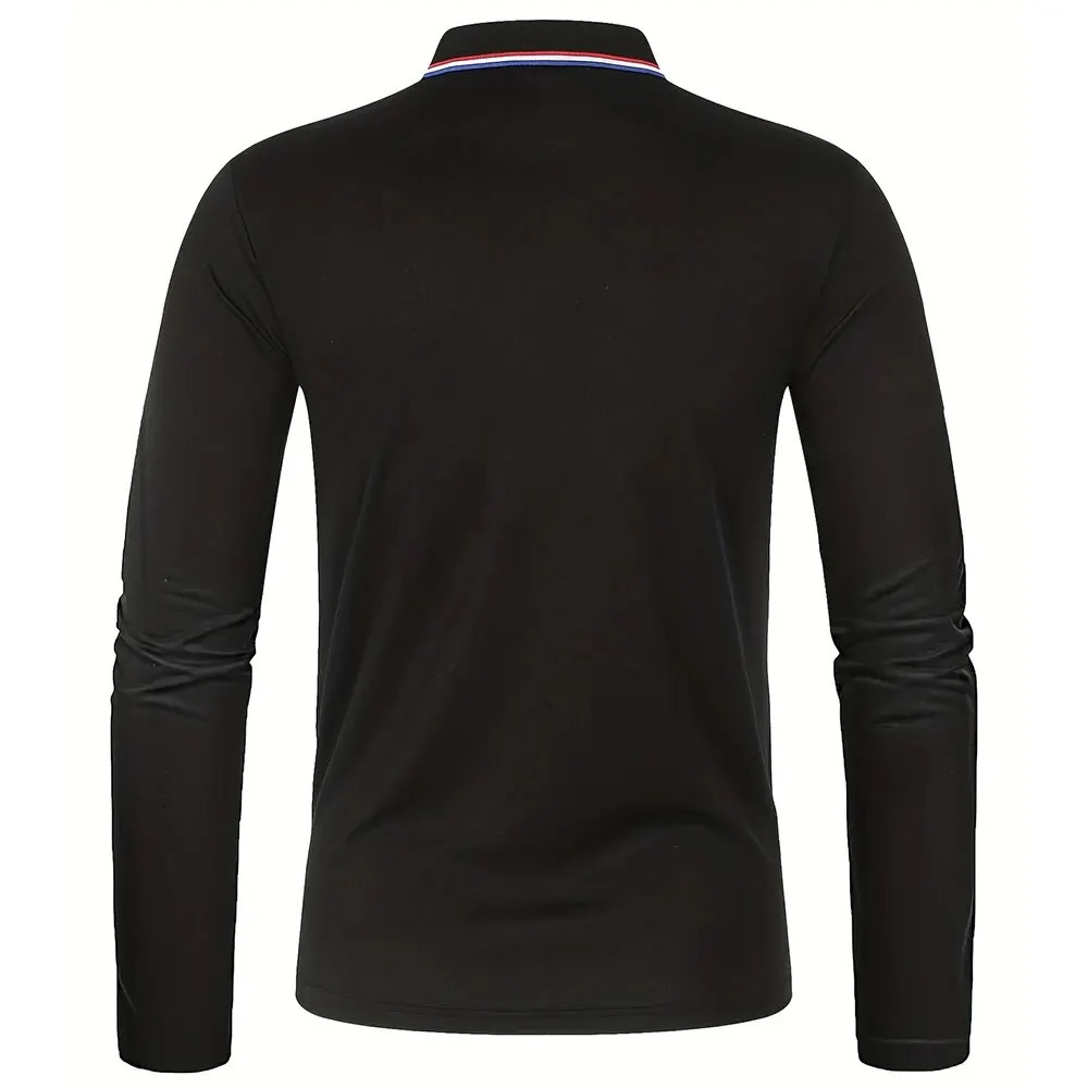 Mens Spring and Autumn Casual Breathable Comfortable Polo Shirt Selling Fashion Mens Business Long Sleeve T-Shirt 250107