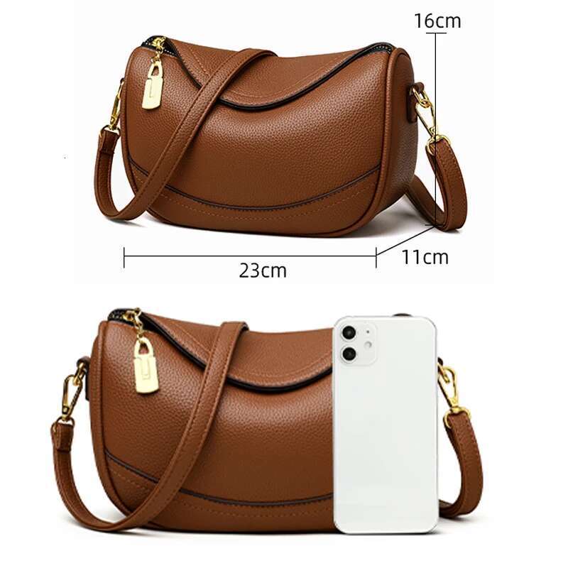 2024 New Fashion Retro Dumpg Bag High Quality Soft Leather Women's Shoulder Bags Trendy Designer Girl Messenger Bolsas Wallet