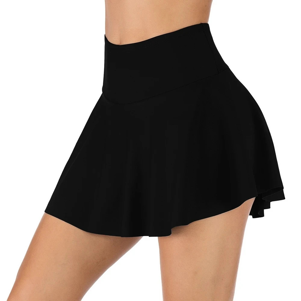 Women Swimming Skirt With Safety Panty Swimwear High Waisted Black Bikini Bottom Vintage Skirt Tankini Swimdress Plus Size XXL 250106