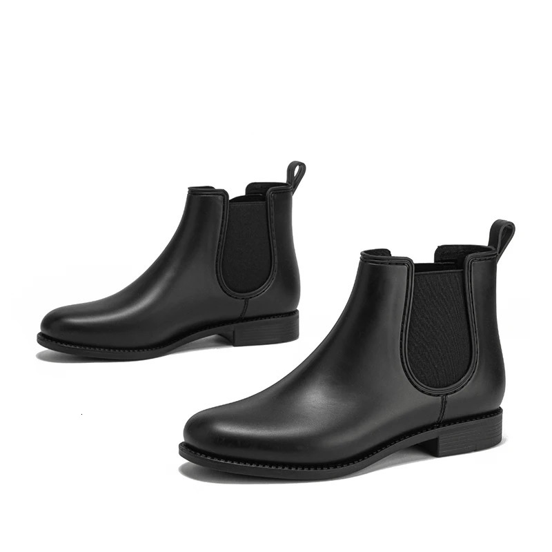 Womens Rain Boots Non-Slip Waterproof Wear-Resistant Short Fashion Boots Spring Fall Adult Ladies Rain Boots 250106