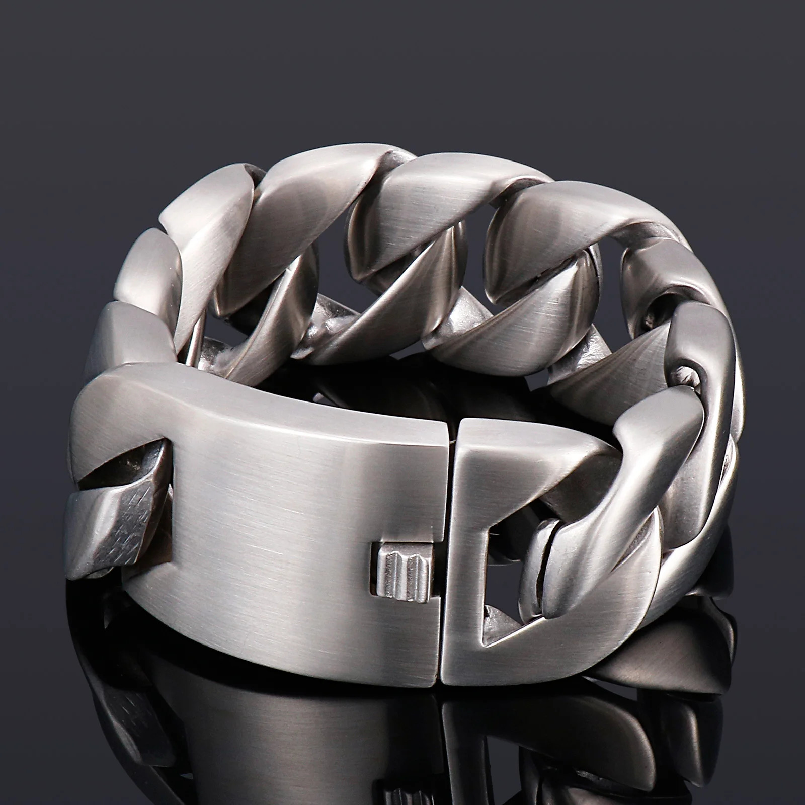 31mm Width Classic Big Heavy Chunky Chain Bracelet Stainless Steel 316L GoldSilver Color 250107