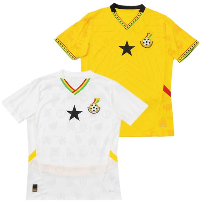 Ghana Soccer Jersey Vintage 2024 25 Football Shirt Tops Camiseta Futbol Men Home Away Trikot Player version Fans