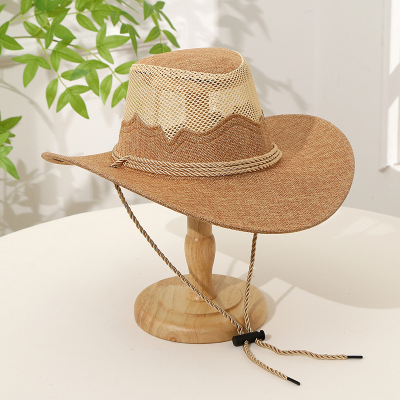 Western cowboy hat Mongolia steppe hat Yingzi handsome large brim hat men and women models casual versatile sun blocking sun hat hot-sale products