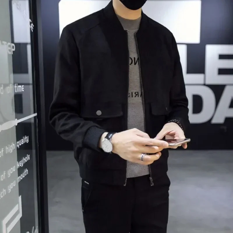 Slim Fit Spring Autumn Man Coat Joker Clothes Offer High Quality Baseball Jacket for Men Stylish er Y2k Sale 250107