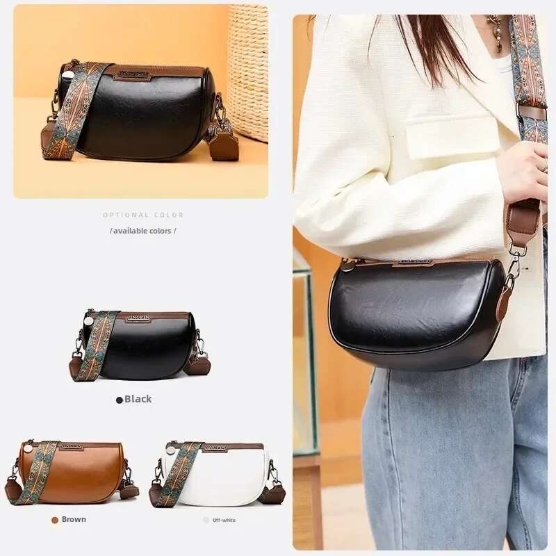 Fashion Saddle 2022 New Bright Surface Women's Small Backpack Shoulder Messenger Bag Texture Easiest For Match Retro Ladi...