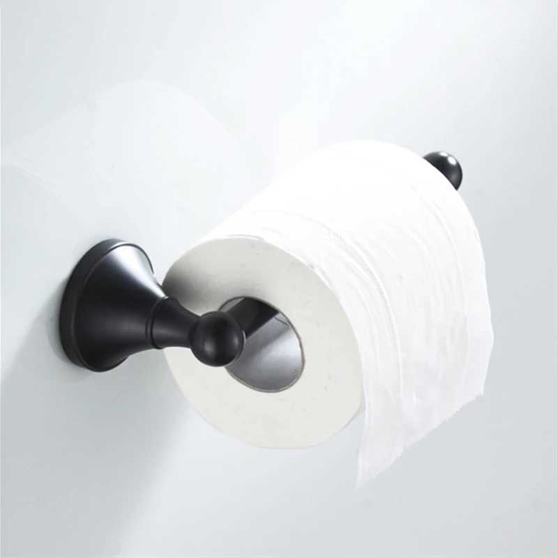 Toilet paper holder black/gold/antique toilet roll paper holder bathroom accessory wall mounted Y250107