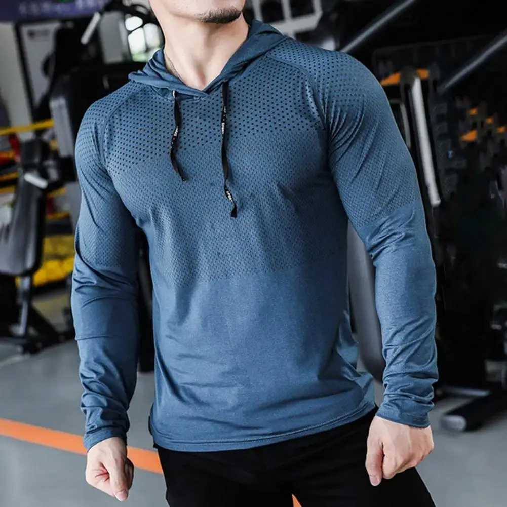 Mens fitness tracksuit running hoodie gym jogging hoodie outdoor sweatshirt top muscle training sweatshirt W250108