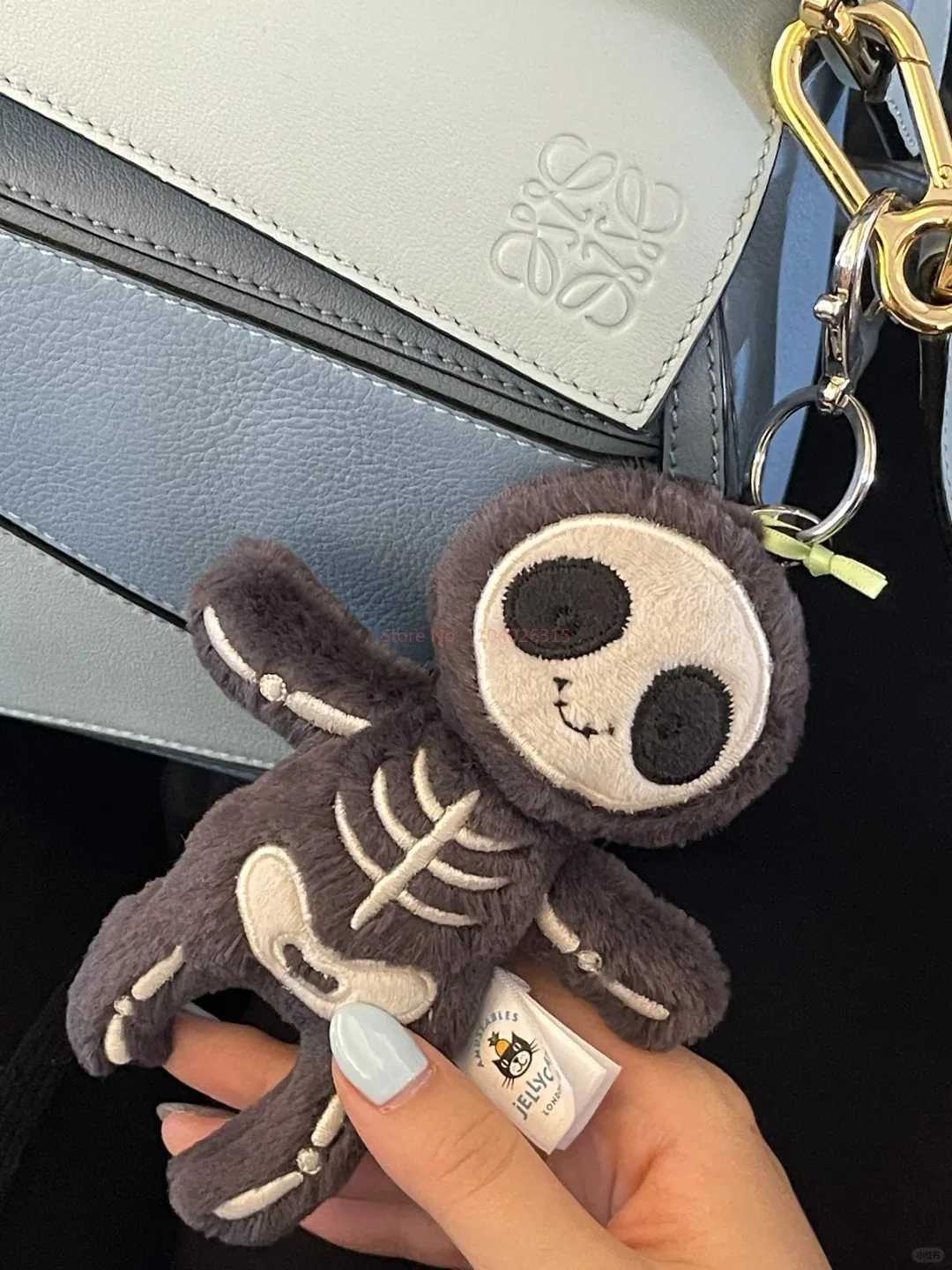 New jellys Cat Halloween Skeleton Bob Ghost Toy Small Pendant Bag Hanging Decoration Keychain Funny Doll Gift