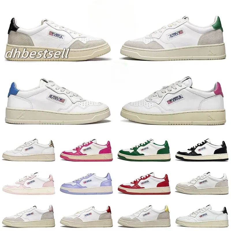 2025 Designer Action Casual Womens Shoes Autriess USA Medalist Platform Sneakers Upper Two-Tone Pink Black Golden Panda Lows Loafers Outdoor Mens Trainers Shoes