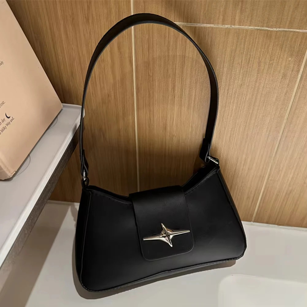 2024 Classic Y2K Small Purse Female Handbags Vintage PU Leather Shoulder Bags for Women Daily Ladies Underarm Bag 250106