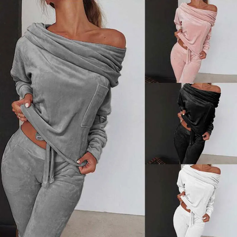 Sweatsuit Spring Outfits Women Sport Suit Zip Up Hoodie Jacket Sweaterpant Running Jogging Workout Casual Set Tracksuit 250106