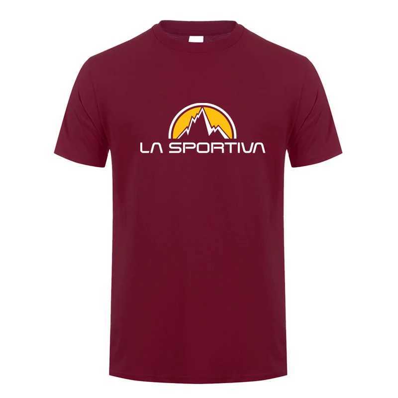 High Quality La Sportiva Mens T-shirt New Summer Short Sleeve Fun Mens T-shirt Staff Collar Breathable Comfortable Mens Top T250108