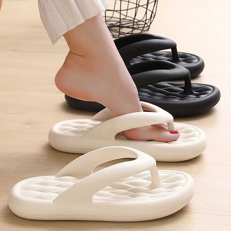 New Arrival Couple beach flip cover womens casual bathroom anti slip slider mens breathable shoes thick EVA soft anti slip slider T250108