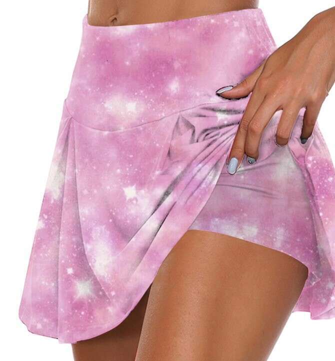 European American Basic Summer Women's Printed Fake Two-Piece Leggings And Shorts