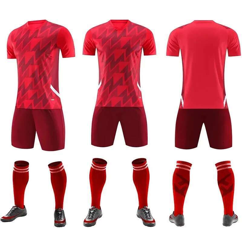 2025 Customized Boys Short Sleeve Set Men Kids Training Suit Jerseys Football Kid Adult Survetement Soccer