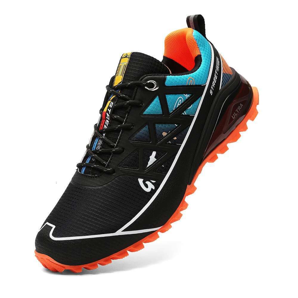 Men Trail Running Wearproof Lightweight Breathable Sports Shoes Non Slip Water Resistant Trekking Walking Outdoor Sneakers
