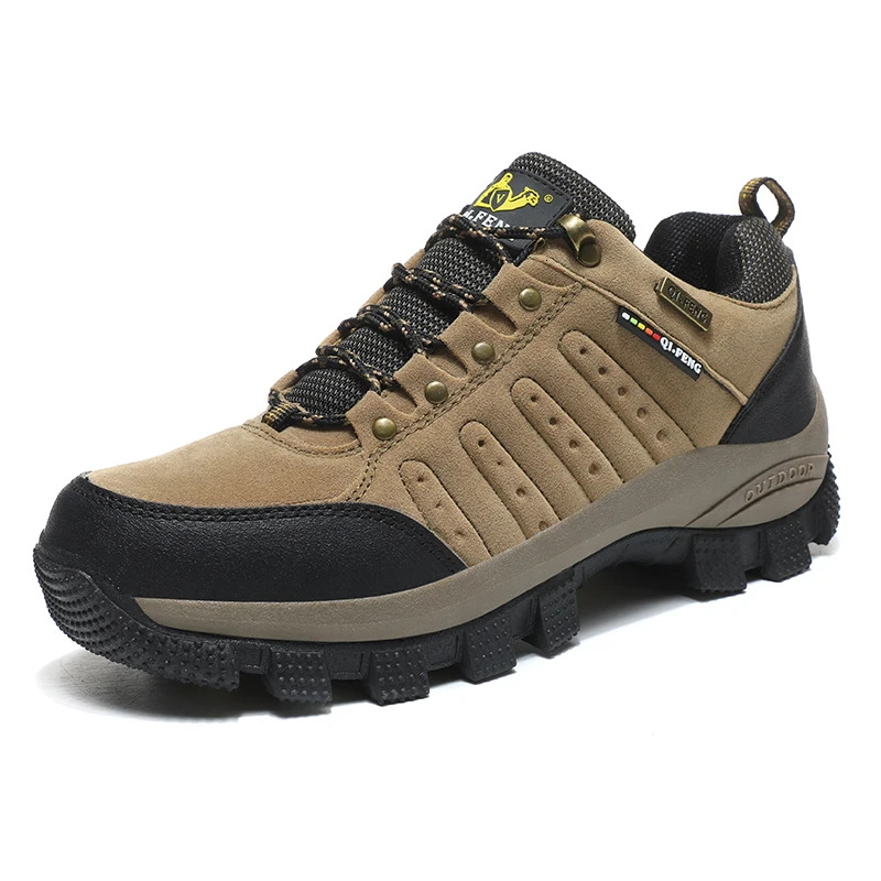 Men Casual Classic Waterproof High Quality Women Climbing Shoes Outdoor Sneakers Trekking Leather Footwear ddmythur