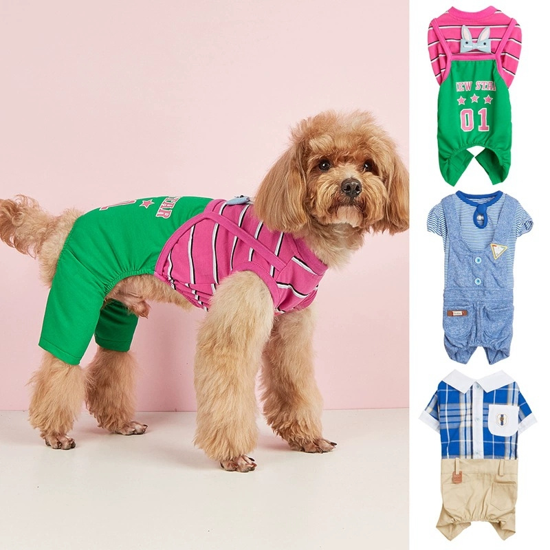 Pet Clothes Overalls T-shirt Digital Shirt Rabbit Small Dog Cat Pet Fun Four-legged Clothes
