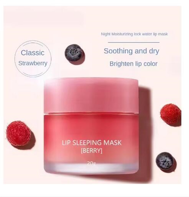 20g South Korea Lip Sleep Mask Night Sleep Maintenance Moisturizing Lip Gloss Bleach Cream Nourishing Lip Care Strawberry