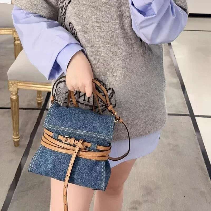Miyagawa New Style Fashion Belt Cowboy Women Top-Handle Bags Retro Canvas Shoulder Cross Bag