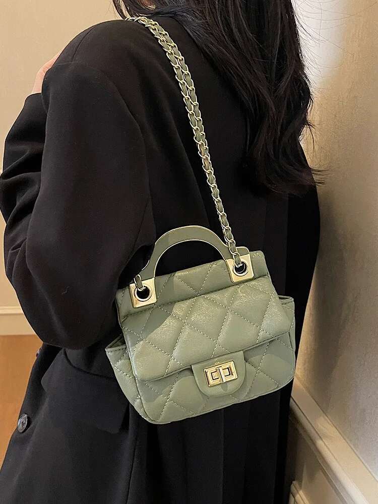 trend Diamond chain women s trendy shoulder bag autumn winter new designer leisure Western style shoulder crossbody bag