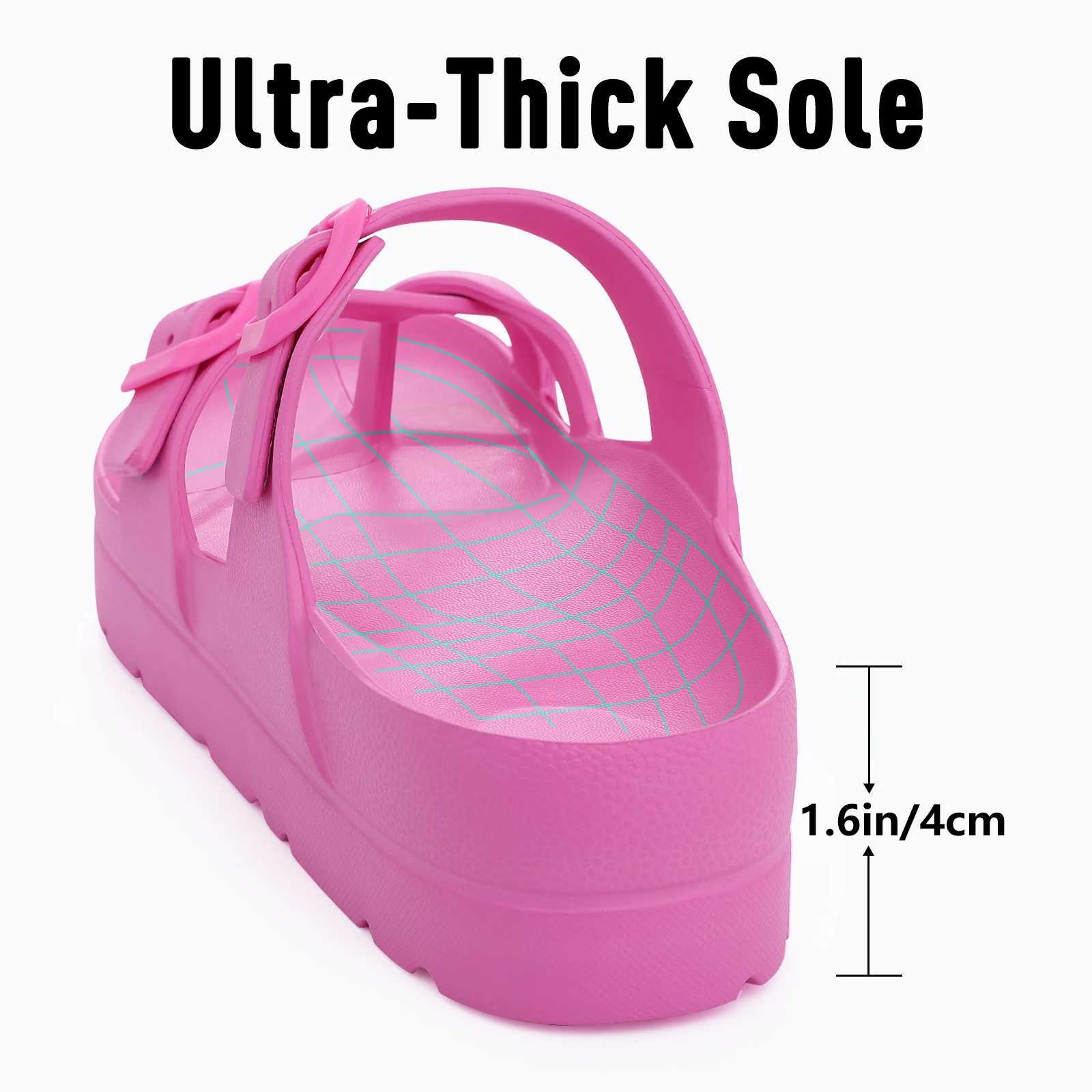 New Arrival Kimdi Classic Platform Sandals Womens Fashion EVA Underwear Stand with Arched Support Deep Heel Cup Slide Outdoor Beach Shoes 4cm T250108