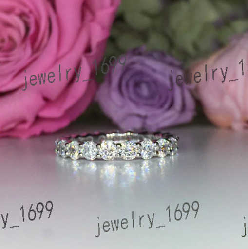 Classic14K Gold Wedding Ring Full Eternity 3mm Lab Grown Diamond IGI Certificate Wedding Ring