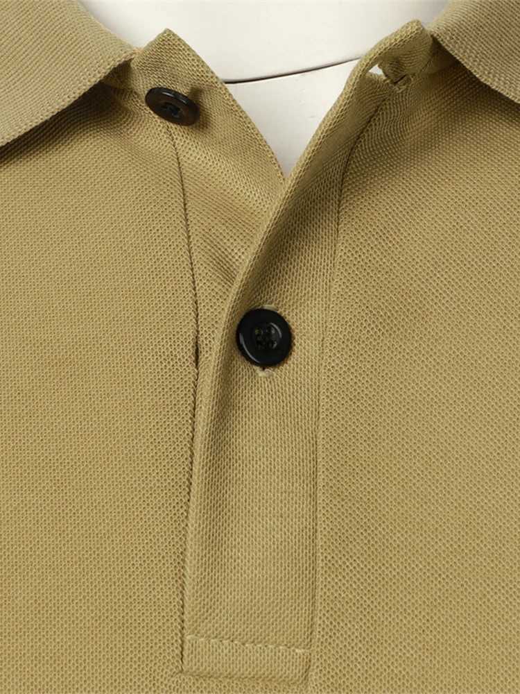 Mens solid color short-sleeved button-down T-shirt Casual top Casual fashion everyday solid color short-sleeved T-shirt casualXJ250108