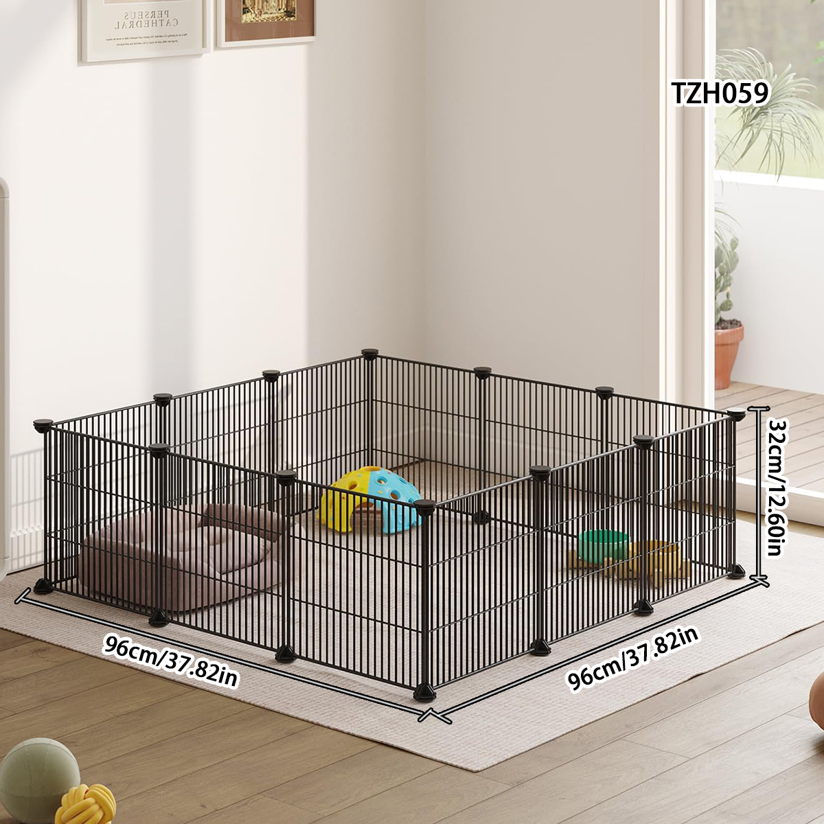 Small Dog Household Enclosure - Pet Gate for Toy-Sized Dogs Including Teddy Bear, Bichon, Corgi, and Chihuahua