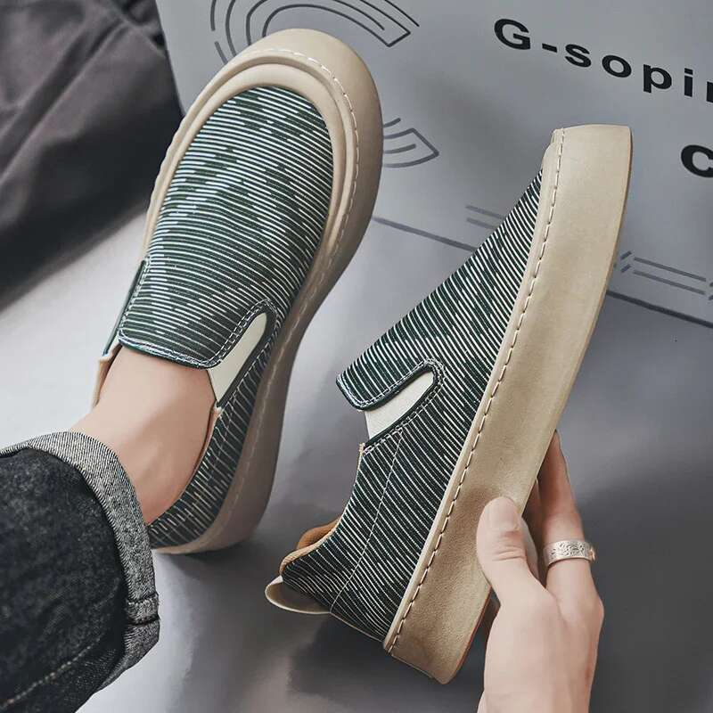 Ddmyoutdoor China Domestic Slip On Men S Canvas Casual Sneakers Autumn Fashion Comfortable Breathable Skateboard Shoe Anti Man Vulcanization Shoes