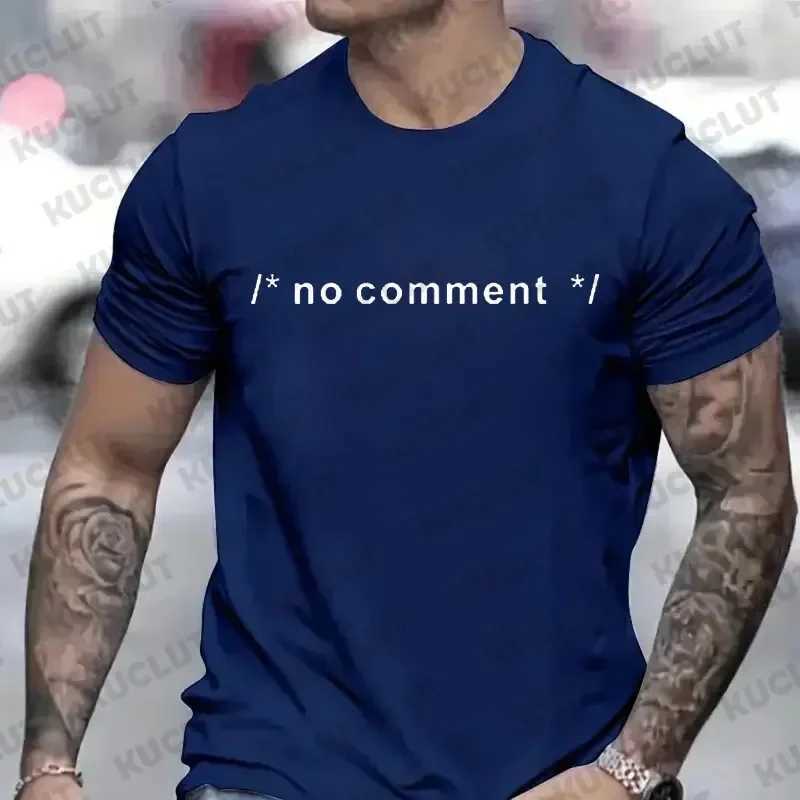 Interesting T-shirt Geek Novel Joke Encoding HTML CSS Developer Gift No Comments Mens Summer Casual Short sleeved T-shirt M250108
