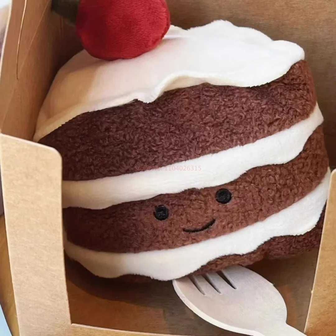 New Stock jellys Cat French Cream Cake Strawberry Soft And Cute Plush Toy To Play With Give As A Holiday Birthday Gift Friend