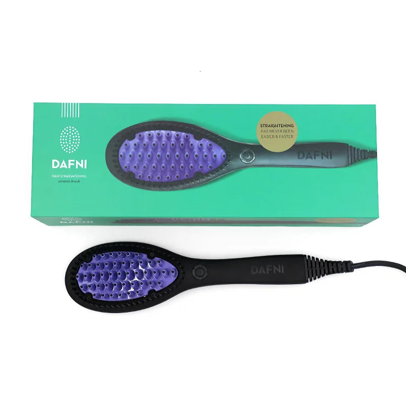 Hair Straightener Brush Ceramic Fast Straightening Heating Comb Womens Smoothing Brush Styling Tool Curling Iron 250106