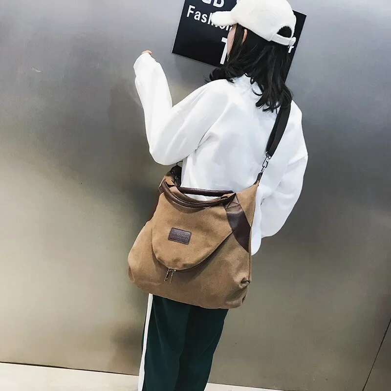 Korean Style Women Handbags Shoulder Bags Ladies Crossbody High Quality 2024 Classic Canvas Hand Bag