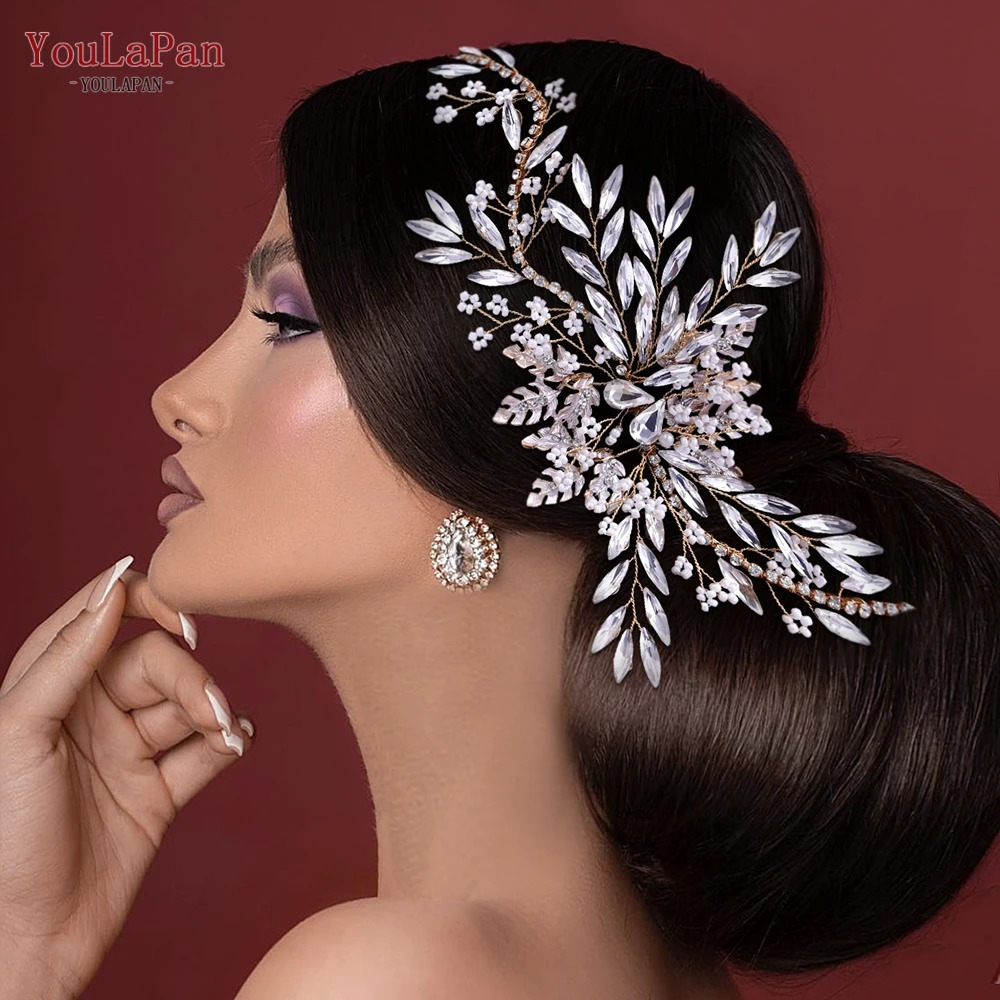 YouLaPan HP277 Bride Wedding Hair Accessories Rhinestone Headband Bridal Headpiece Hair Ornament for Women Hair Jewelry Headwear 250107