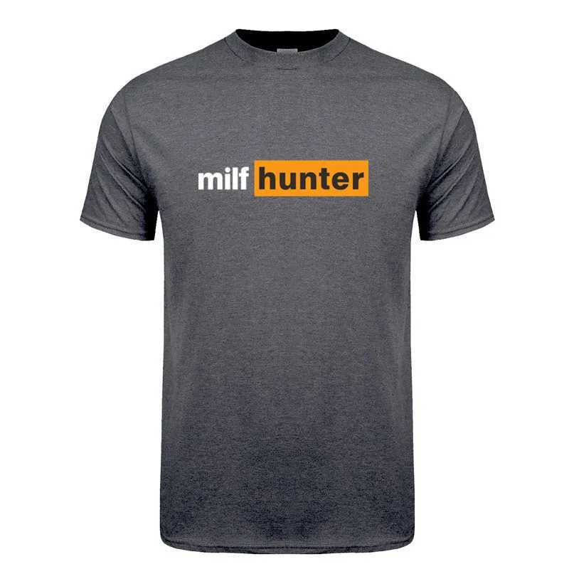 Milf Hunter T-shirt Summer Womens Short Sleeve Fun Birthday Gift Classic T-shirt Cotton T-shirt Top OT-010 M250108