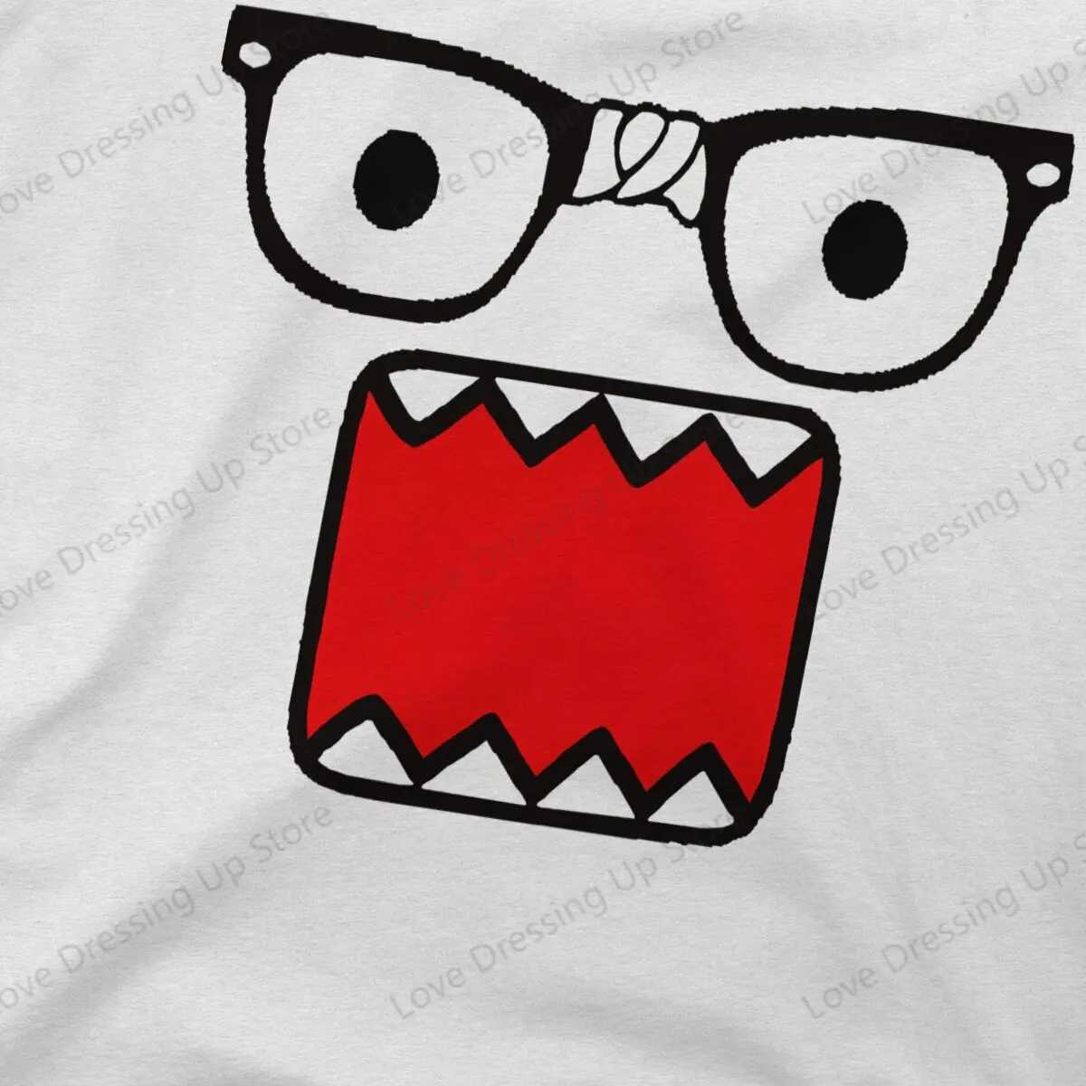 Domo Kun printed fun short sleeved T-shirt for mens casual couple top M250108