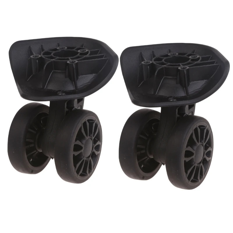 A89 Luggage Wheels Suitcase Double Row Roller Hardware Repairing Kit 360° Spinner Casters Heavy Duty Wheel 1 Pair Black 250103