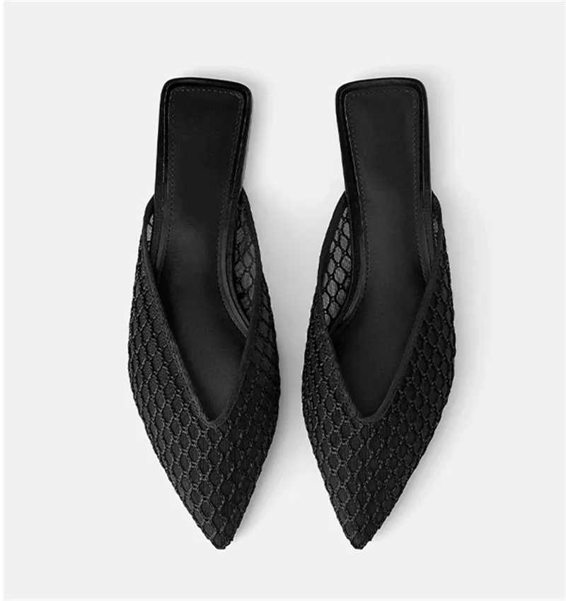 New Arrival Large size 42 mesh slippers womens shoes summer net beach shoes womens flat shoes womens sandals T250108